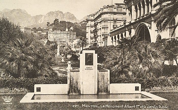 Monument à Albert Ier à Menton