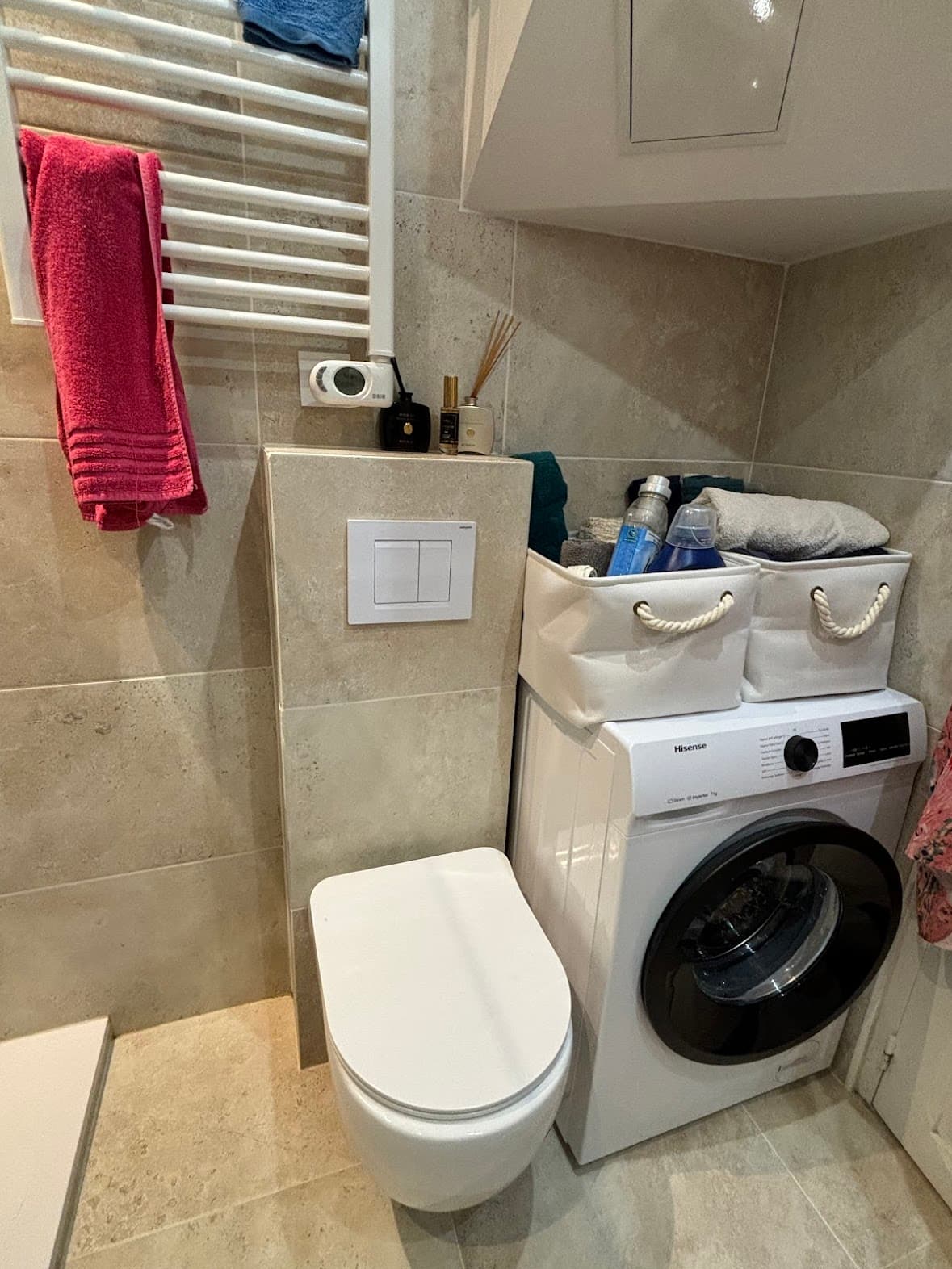 Rénovation salle de bain avec intégration machine à laver - UDK Azur Menton