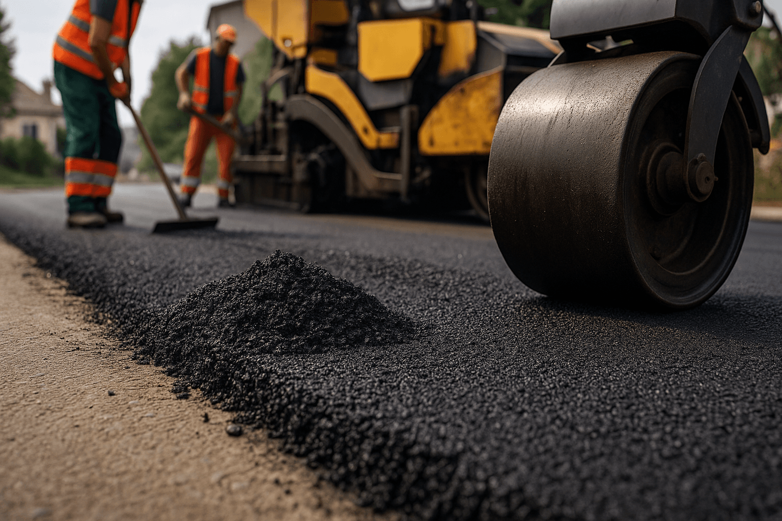 Travaux de voirie et enrobé à Menton - Compactage et pose d'enrobé